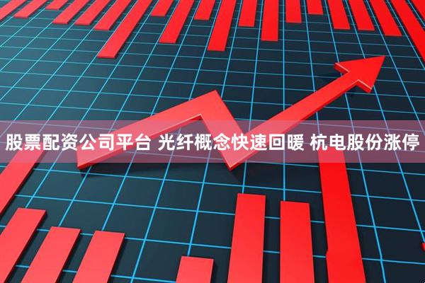 股票配资公司平台 光纤概念快速回暖 杭电股份涨停